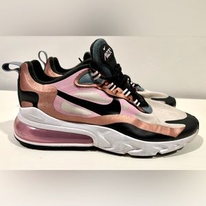 NIKE W AIR MAX 270 REACT LIGHT OREWOOD BRONZE BLACK COPPER PINK